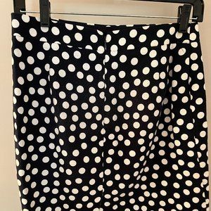J.Crew Blue and White Polka Dot Size 4 skirt